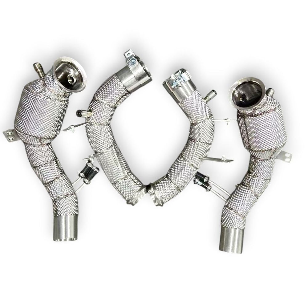 2021 + Mercedes S580 Downpipes | W223 Yes Heat Shield / 200 Cell Euro 6 Sport High Flow Cat Downpipes